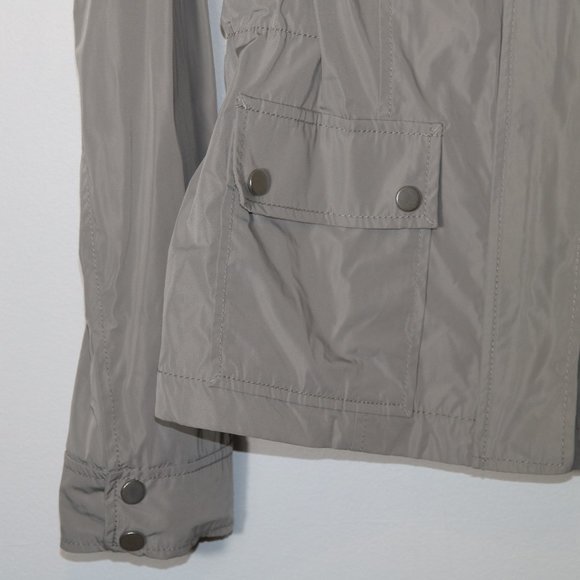 Club Monaco Gray Utility Lightweight Zip Up Jacket Size Medium - Picture 3 of 8